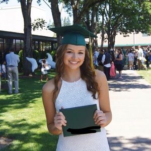 White lace fit and flare dress